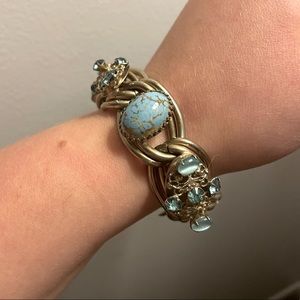 Vintage Kafin New York Chunky Rhinestone Costume Jewelry Bracelet